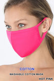 Hot Pink Double Layer Solid Cotton Masks