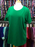 Kelly Green Crew Neck Plus Short Sleeve Tee