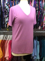 Premium Dark Mauve V Neck Tops