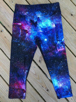 Blue Galaxy Pocket Custom - Designer Legging & Capri