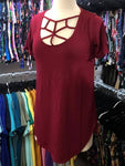 Cabernet Short Sleeve Cage Tops