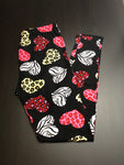 OS Animal Print Hearts Leggings