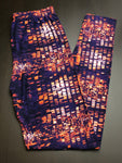 Blue & Orange Graph Plus Standard Leggings
