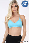 Milky Blue V-Front Bandeau Padded Bra