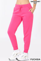 Misses Hot Pink Sweat Suits