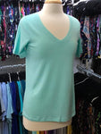 Premium Blue Mint V Neck Top