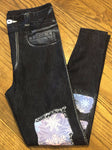 Winter Flakes Denim Printed Custom Leggings