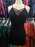 Crisscross Midnight Blue Adjustable Strap Cami’s