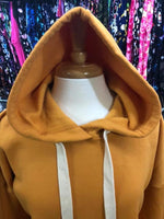 Oversized Mustard Loose Fit Hoodie Sweatshirts