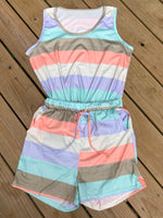 2 Pc Mint & Coral PJ Tank Short Sets