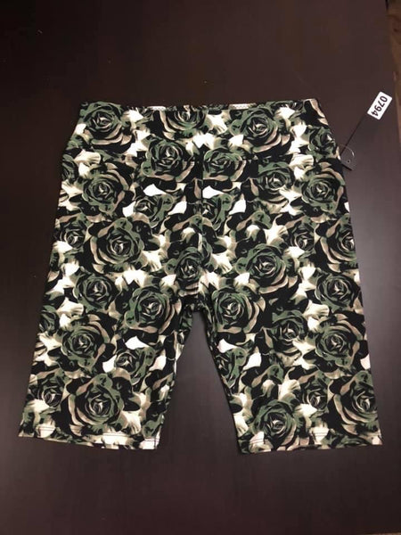 Camo Rose Plus Biker Shorts