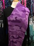 Pocket Violet Purple Camo Designer - Custom Legging - Size XP