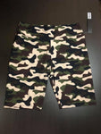 Plus Size Green Camo Biker Shorts