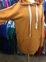 Oversized Mustard Loose Fit Hoodie Sweatshirts