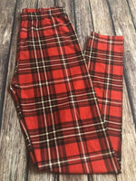 Christmas Red Plaid Standard Leggings