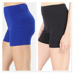 Cotton Yoga Solid Color Shorts - 2 Colors