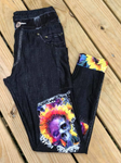 Skull & Sunflower Pocket Custom Legging & Capri