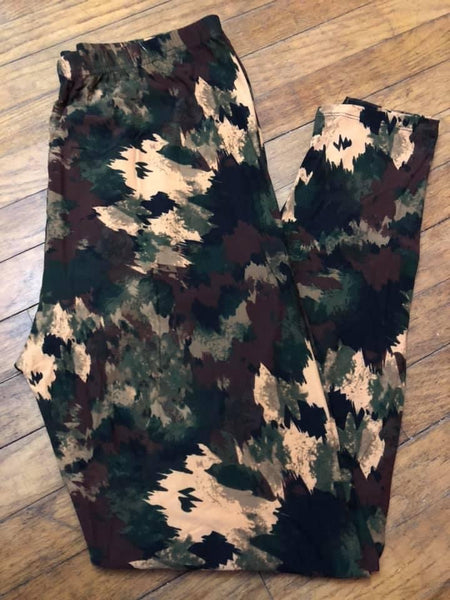 3/5X Tie Dye Camo Standard Leggings.