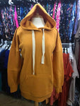 Oversized Mustard Loose Fit Hoodie Sweatshirts