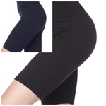 Plus Size Standard Solids Yoga Biker Shorts