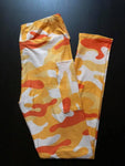 Summer Orange Yellow Pocket Camo - Custom Legging - Plus & XP Sizes