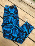 Electric Blue Leaves Plus Capri