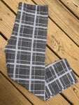 Pale Blue & Hound's-tooth Plaid Plus Capri