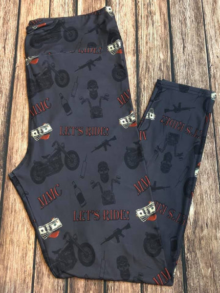 Let's Ride Plus Custom Leggings