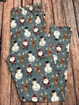 Dancing Snowman & Santa 3/5X Standard Leggings