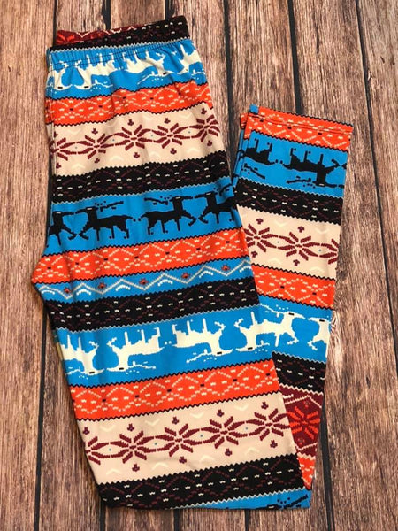 Winter Deer OS Standard Leggings