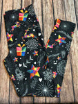 Colorful Holidays Custom Plus Leggings