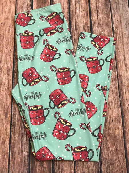 Hot Chocolate Holidays Custom Leggings