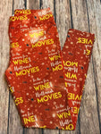 Winter Wine & Movies OS Custom Leggings